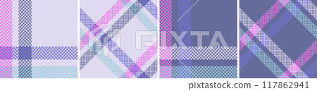 Check plaid set seamless pattern. Check plaid set seamless pattern. 117862941