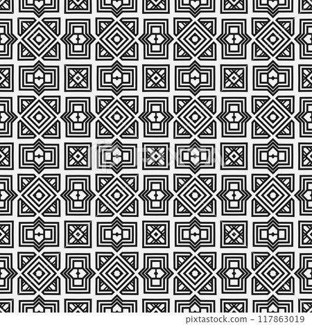 Abstract seamless geometric pattern. 117863019