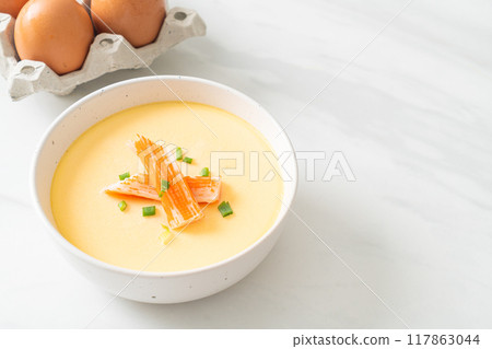 Steamed egg with crab stick 117863044