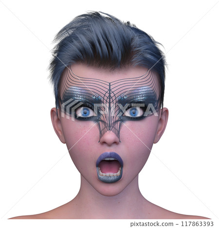 Close-up of a woman's face 117863393