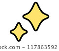 Sparkling symbol (black border) 117863592