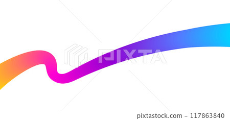 Colorful gradient wavy shape for abstract background. 117863840
