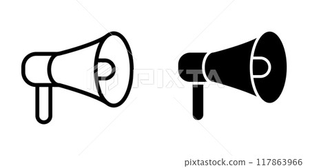 Megaphone icon template 117863966