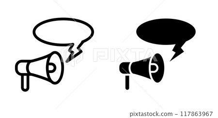 Megaphone icon template 117863967