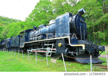 Asahikawa City Old Kamiikotan Station Steam Locomotive Asahikawa City Old Kamiikotan Station Steam Locomotive 117864053