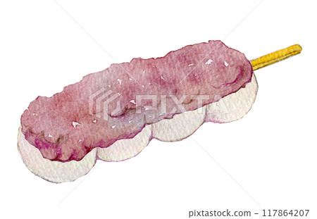 Watercolor illustration: Bean dumplings Watercolor illustration: Bean dumplings 117864207