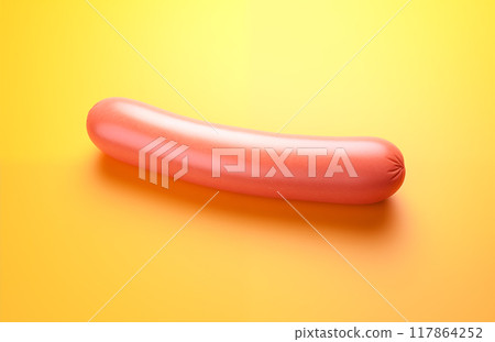 卡通3D香肠插画素材 117864252