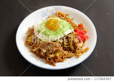 Teppanyaki fried noodles Teppanyaki fried noodles 117864367