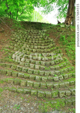 Asahikawa City Old Kamuikotan Station stone steps 117864555