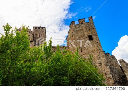 View of Valere Basilica in Sion, Switzerland 117864700