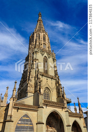 Bern Minster is a Swiss Reformed cathedral in the old city of Bern, Switzerland 117864835