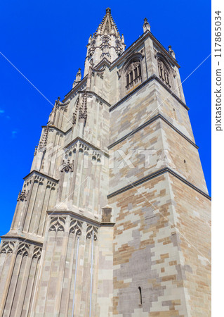 Facade of Konstanz Minster or Konstanz Cathedral in Konstanz (also known as Constance), Germany Facade of Konstanz Minster or Konstanz Cathedral in Konstanz (also known as Constance), Germany 117865034