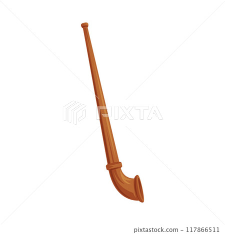 Bucium as Alphorn and Romania Traditional Symbol and Object Vector Illustration 117866511