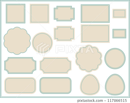Simple green and beige frame set Simple green and beige frame set 117866515