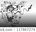 黑白漸層和 sumi-e 風格的雷神插圖 117867274