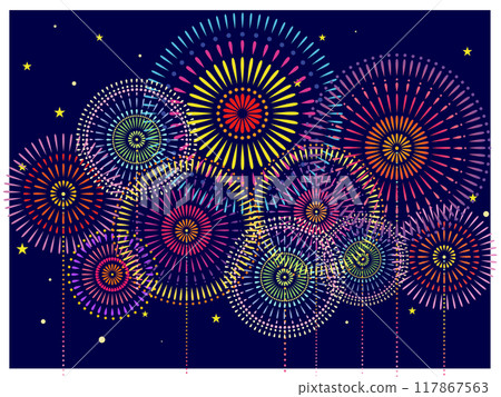 煙花在夜空中 煙花在夜空中 117867563