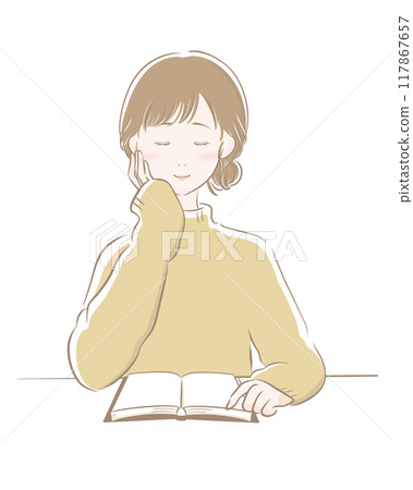 閱讀女主線棕黃色針織 閱讀女主線棕黃色針織 117867657