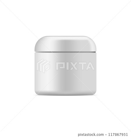 Cosmetic bottle. Empty white container. Vector 3d tube. Cosmetic bottle. Empty white container. Vector 3d tube. 117867931