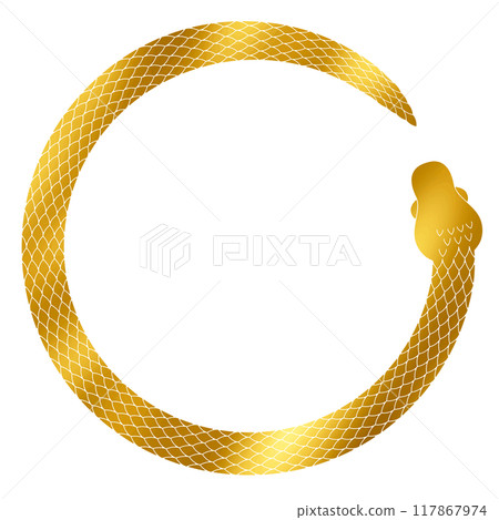 Year of the snake, New Year's material, snake silhouette illustration_gold Year of the snake, New Year's material, snake silhouette illustration_gold 117867974
