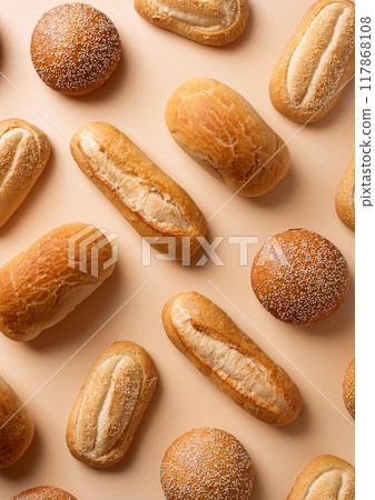 Bread of various types and shapes 117868108