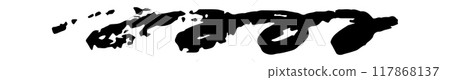 Grunge brush strokes. Ink painting. Hand drawn paintbrush shape, stain texture Grunge brush strokes. Ink painting. Hand drawn paintbrush shape, stain texture 117868137
