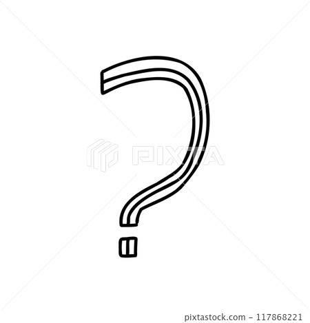 Questions marks. Hand drawn doodle ask sign set. Vector Who Why FAQ symbol 117868221