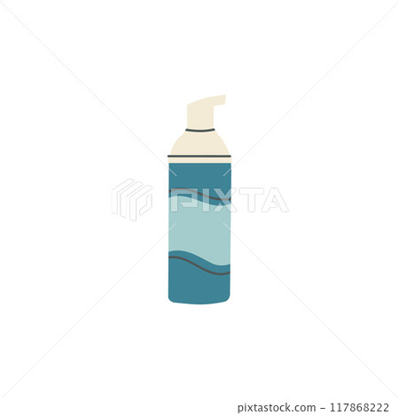 Beauty skincare product. Makeup cosmetic. Cleanser lotion lipstick jar. Vector skin care illustration 117868222