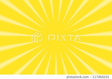 Yellow background illustration with white concentrated lines Yellow background illustration with white concentrated lines 117868291