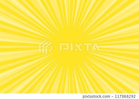 Yellow background illustration with white concentrated lines Yellow background illustration with white concentrated lines 117868292