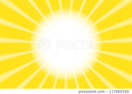Yellow concentrated line background illustration with a blank space in the center 117868300