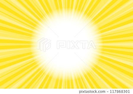 Yellow concentrated line background illustration with a blank space in the center 117868301