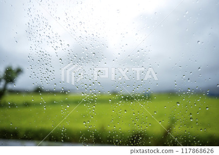 下雨天車窗天氣天氣圖素材 117868626