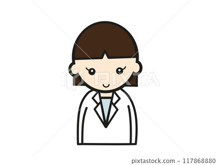 穿白大褂的年輕女子 穿白大褂的年輕女子 117868880