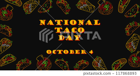 Horizontal banner for National Taco day 117868893