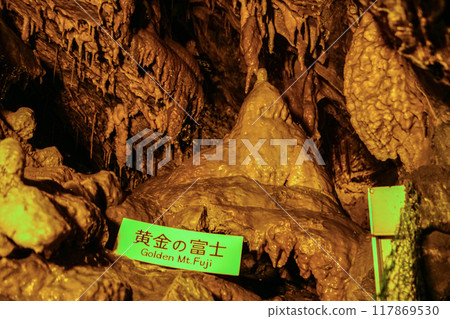 Golden Fuji inside Ryugasaki Cave (Hamamatsu City) 117869530