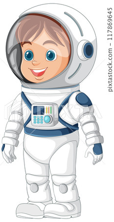 Happy Kid Astronaut Illustration Happy Kid Astronaut Illustration 117869645