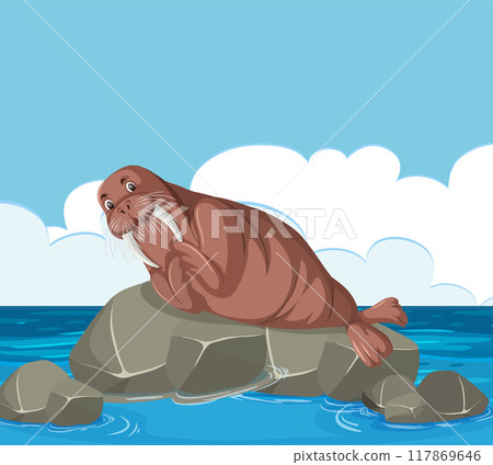 Walrus Resting on Rocks Walrus Resting on Rocks 117869646