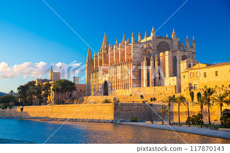 The Cathedral of Santa Maria of Palma and Parc del Mar, Majorca, Spain 117870143