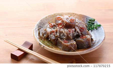 Spicy konnyaku (stew) 117870215