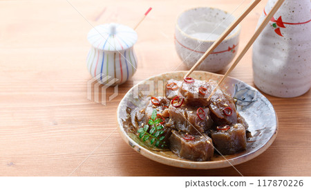 Spicy konnyaku (stew) 117870226