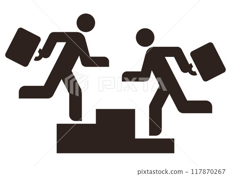 Competition concept. Competitors to win symbol, business sign 117870267