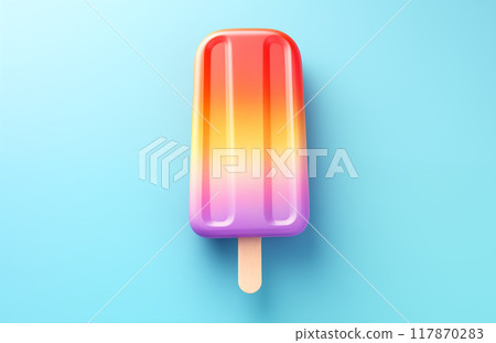 Cartoon 3D popsicle illustration material 117870283