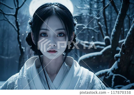 A snow woman A snow woman 117870338