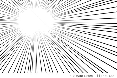 Concentrated lines. Effect lines like those used in comics. Concentrated lines. Effect lines like those used in comics. 117870488