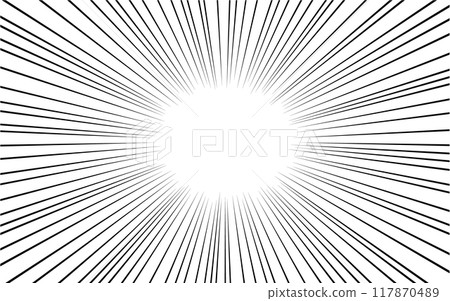 Concentrated lines. Effect lines like those used in comics. Concentrated lines. Effect lines like those used in comics. 117870489