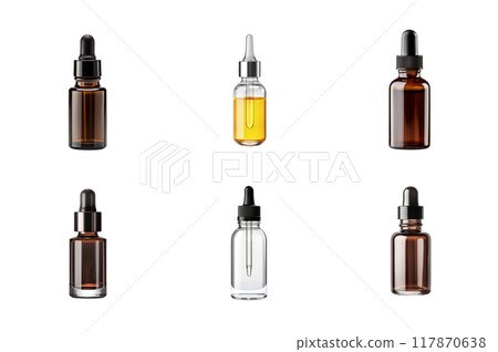 Translucent Dropper Bottle Collection Bundle Set Isolated on a Transparent Background Translucent Dropper Bottle Collection Bundle Set Isolated on a Transparent Background 117870638