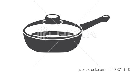 kettle with a lid icon, outline style 117871368