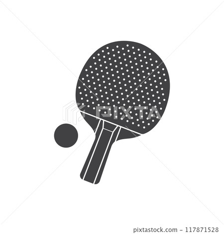 Ping pong icon in flat style. Racket and ball vector illustration on isolated background. Table tennis sign business concept. Ping pong icon in flat style. Racket and ball vector illustration on isolated background. Table tennis sign business concept. 117871528