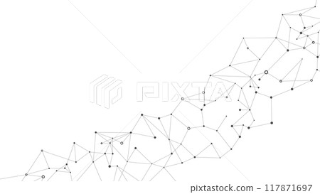 Abstract technology background. Plexus mesh backdrop. Vector 117871697