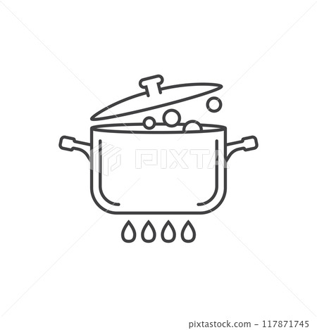 vector illustration of pot 117871745